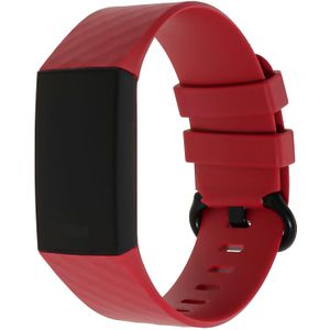 Fitbit Charge 3 & 4 Sport Wafel Band - Rood - SM