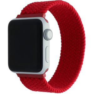 Apple Watch Nylon Gevlochten Solo Band - Rood - 42, 44, 45 & 49mm - XS