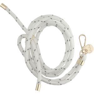 Telefoonkoord Longa - wit - goud
