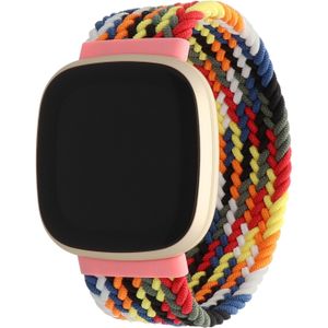 Fitbit Versa 3 / Sense Nylon Gevlochten Solo Band - Kleurrijk - XL