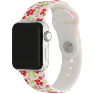 Apple Watch print sport band - bloemen rood