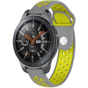 Samsung Galaxy Watch Dubbel Sport Band - Grijs Geel - 22mm