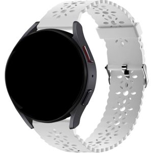 Samsung Galaxy Watch 4 bright siliconen band - wit
