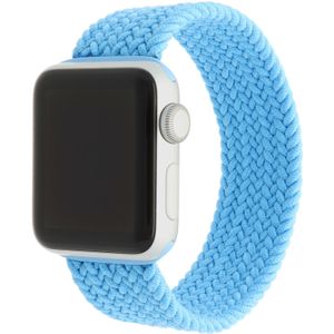 Apple Watch Nylon Gevlochten Solo Band - Hemelsblauw - 42, 44, 45 & 49mm - L
