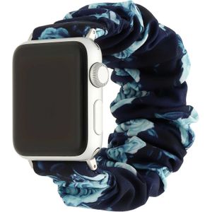 Apple Watch nylon scrunchie band - donkerblauw rozen