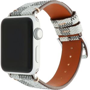 Apple Watch Leren Grid Band - Wit - 42, 44, 45 & 49mm