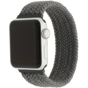 Apple Watch Nylon Gevlochten Solo Band - Grijs - 42, 44, 45 & 49mm - XS