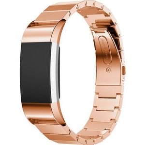 Fitbit Charge 2 Stalen Schakel Band - Rose Goud