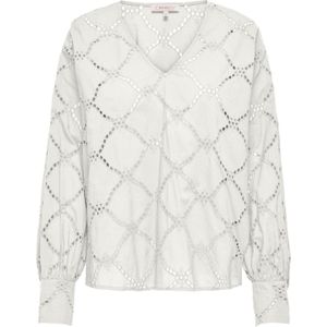 ONLDORA GELLAR LS V-NECK EMB TOP WV