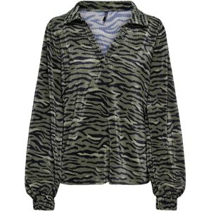 ONLCLAUDIA L/S COLLAR PLISSE TOP CS