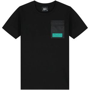 Malelions - Kids Nylon Pocket T-Shirt - Zwart - T-shirt