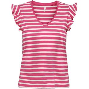 ONLMAY LIFE S/S FRILL V-NECK TOP BO