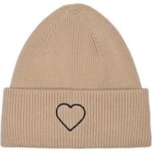 Onlalpha - Beanie - Zacht - Ribstof - Geborduurd Detail
