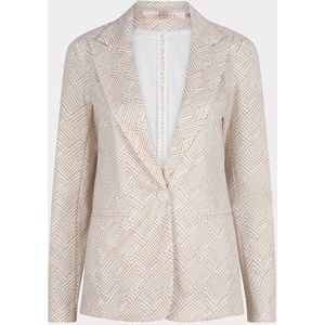 Blazer stretch square stripe print 180