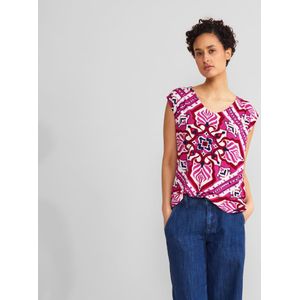 Street One - QR Printed Jersey Top - Magnolia Pink - Dames T-shirt