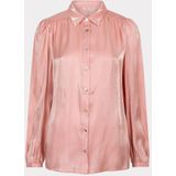 Esqualo - Blouse - Roze - Lange Mouwen - Knoopsluiting