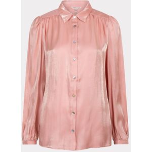 Esqualo - Blouse - Roze - Lange Mouwen - Knoopsluiting