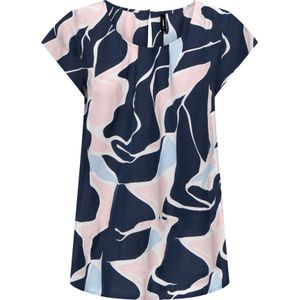 Blouse - Keyholesluiting - Viscose - Losse Pasvorm - All-over Patroon