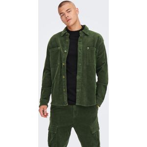 ONSTRACK LIFE OVR 2PKTCORD LS SHIRT - Olive Night