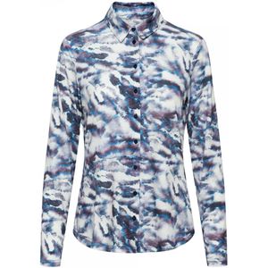 &co woman - Blouse - Blauw - Lange Mouwen - Vrolijke Print