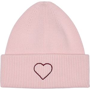 Only - ONLALPHA LIFE EMBROIDERED RIB BEANIE - Chalk Pink - Muts