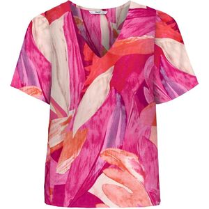 Only - Onlalma Life Vis V-neck Top - Coral Rose - Dames