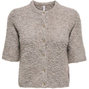 ONLY - ONLCille - Gebreid Vest - Donkerbeige