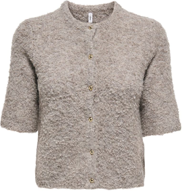 ONLY - ONLCille - Gebreid Vest - Donkerbeige