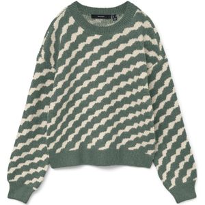 Vero Moda - Vmlara Ls O-neck Pullover - Laurel Wreath - Gebreide Trui