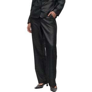 VERO MODA - VMSAFINA MW STRAIGHT SHINY PANT - Zwart - Leggings
