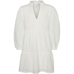 VMMAJA LS BRODERIE DRESS WVN GIRL - Snow White