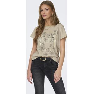 ONLY - ONLFLORA RES ART FOIL TOP BOX JRS - Dames T-shirt