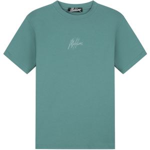 Malelions - T-shirt - Groen - Striped Signature