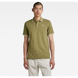 G-star - Dunda Slim Stripe - Polo - Groen - Korte Mouwen