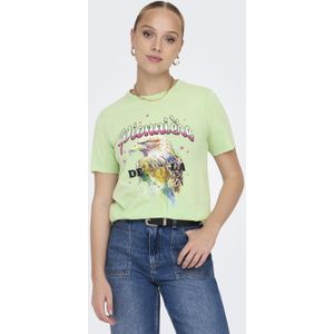 Shirt - Jersey - Ronde Hals - Motiefprint - Kwartmouw - Normale Pasvorm