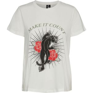 Vero Moda - Vmmima Francis Ss Top Jrs - T-shirt - Snow White