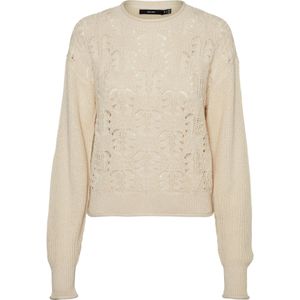 VERO MODA Gebreide Trui VMCRUSH Crème