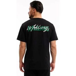 MALELIONS - Malelions Regular Iconic T-Shirt - Zwart Groen - Katoen