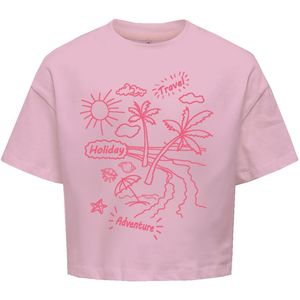 ONLY - KOGVACAY LIFE SS LOOSE TOP BOX CS - T-shirt - Roseate Spoonbill Beach