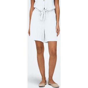 Only - Onlsiesta Mw Pull-up Lin - Korte Broek - Bright White - 80% Viscose, 20% Linnen