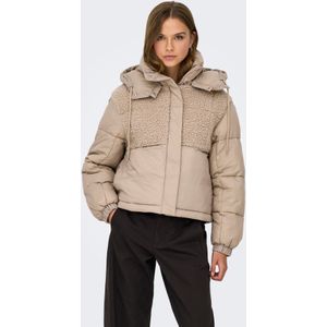 Only - Onlagnes Life Teddy Mix Puffer - Winterjas - Taupe