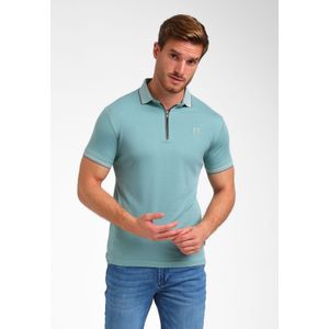 Gabbiano - Premium Zipper Polo - Blauw - Grijs - Heren