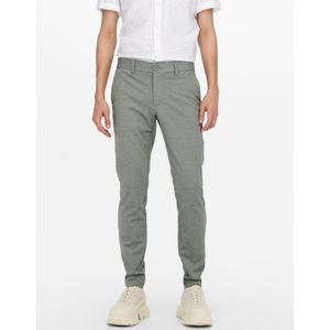 Only & Sons - Broek - Olijfgroen - Normale Pasvorm - Ritsgulp - Twee Steekzakken