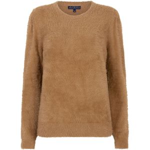 Red Button - Sweater - Bruin - Puff Sleeve