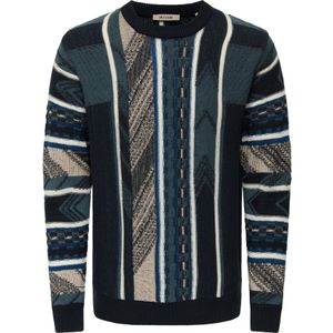 Only & Sons - Onsrise Reg Ls Pattern Crew Knit - Gebreide Trui - Dark Sapphire
