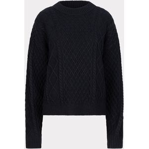 Esqualo - Sweater cable short - Trui - Ronde Hals - Lange Mouwen