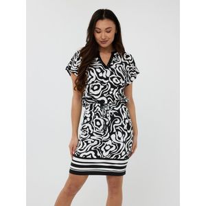 EsQualo - T-shirt - Zwart - Beads Playful Print - Dames