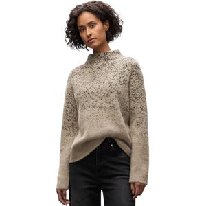 STREET ONE - Trui - Sand/Grafiet - Normale Pasvorm - Lange Mouw