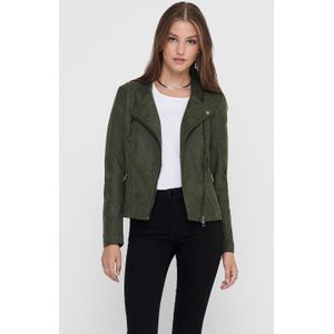 Womens Only - Ava - Leren Jas - Groen - 85% Polyester 15% Katoen