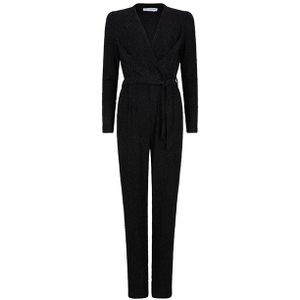 Lofty Manner - Jumpsuit Hannah - Zwart - Met Aangesloten Mouwen